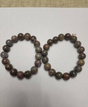 Natural ALASHAN AGATE Beaded Stretch Bracelets